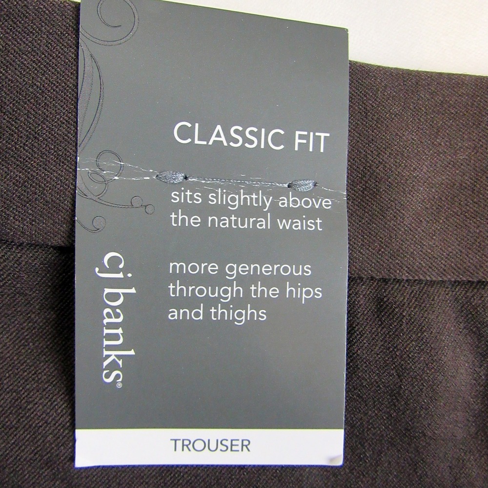 CJ Banks Dress Pants Brown Trouser Classic Fit Stretch Women's Size 20W - Picture 2 of 7